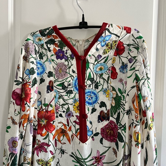 NWT - Gucci Caftan Linen Dress - Size 38 - Picture 9 of 13